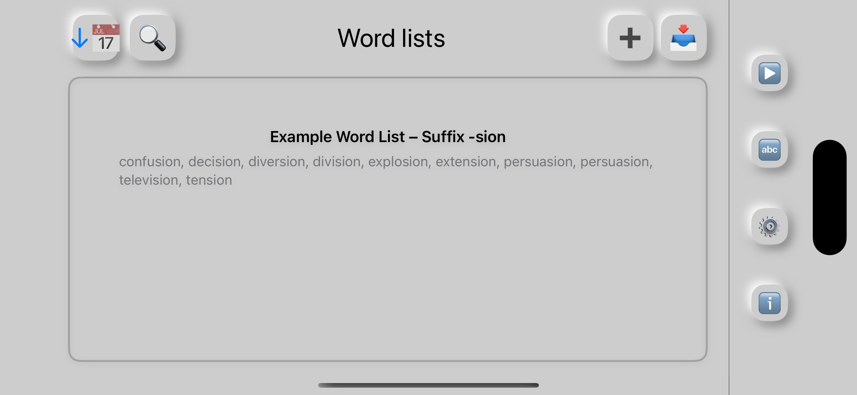 SW app screenshot